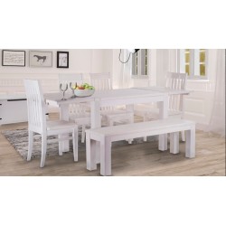 Couchtisch 140x80 Rio Classico Honig Weiss massiver Pinien Wohnzimmertisch