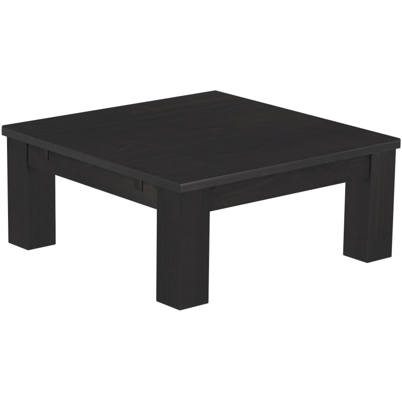 Couchtisch 90x90 Rio Classico Ebenholz massiver Pinien Wohnzimmertisch