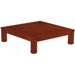 Couchtisch 140x140 Rio Classico Mahagoni massiver Pinien Wohnzimmertisch  - Tischplatte mit Sperrholzeinlage