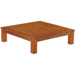 Couchtisch 140x140 Rio Classico Kirschbaum massiver Pinien Wohnzimmertisch  - Tischplatte mit Sperrholzeinlage
