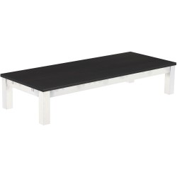 Couchtisch 200x80 Rio Classico Ebenholz Weiss massiver Pinien Wohnzimmertisch