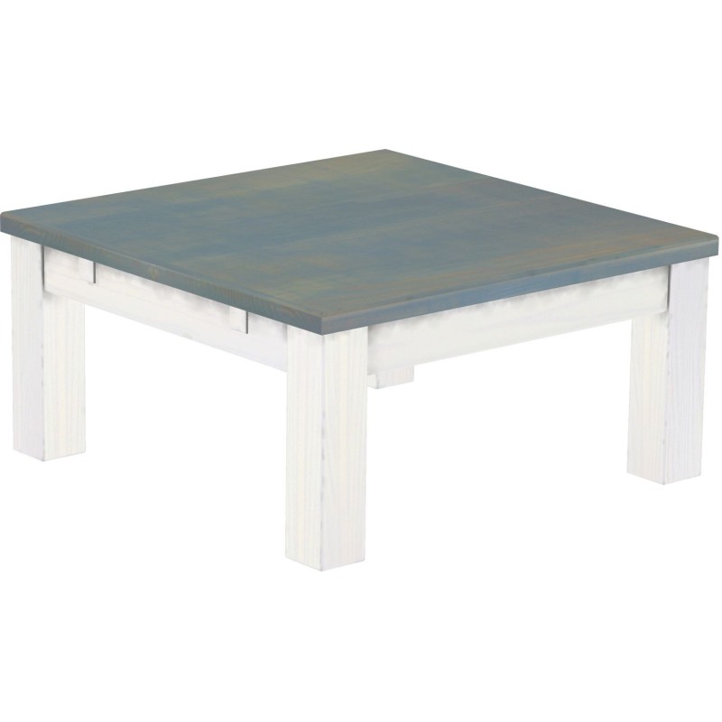 Couchtisch 80x80 Rio Classico Taubengrau Weiss massiver Pinien Wohnzimmertisch