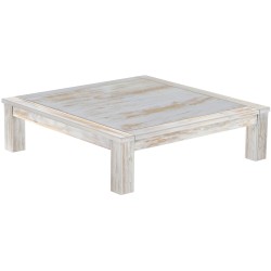 Couchtisch 140x140 Rio Classico Shabby Brasil massiver Pinien Wohnzimmertisch  - Tischplatte mit Sperrholzeinlage