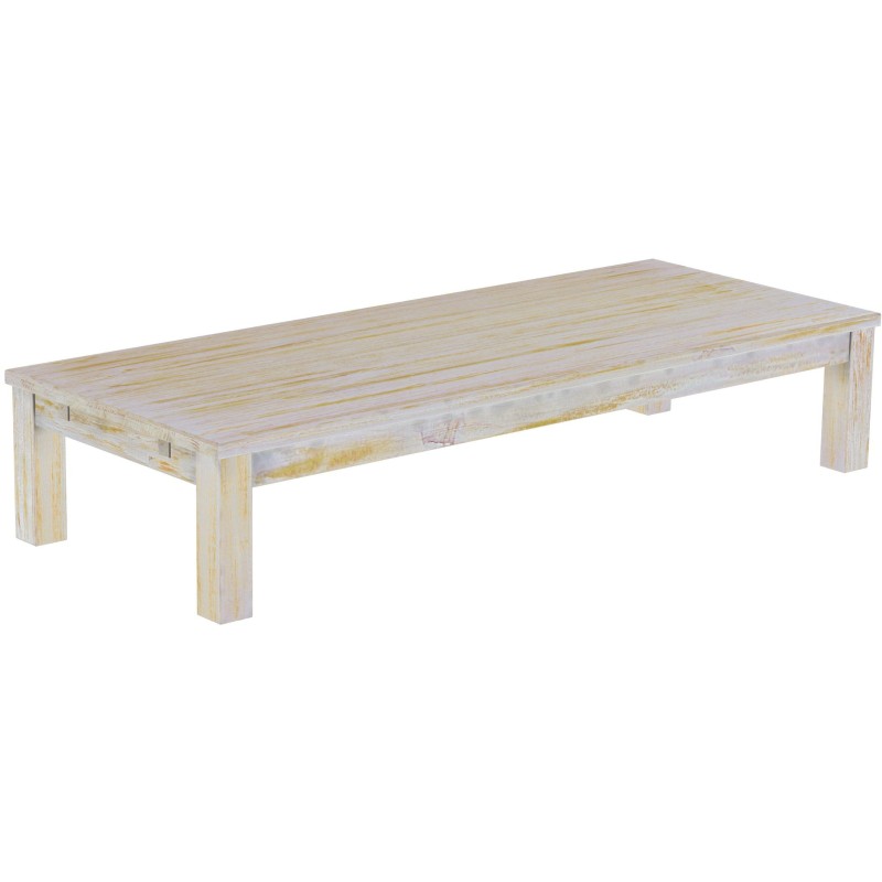 Couchtisch 200x80 Rio Classico Shabby Honig massiver Pinien Wohnzimmertisch