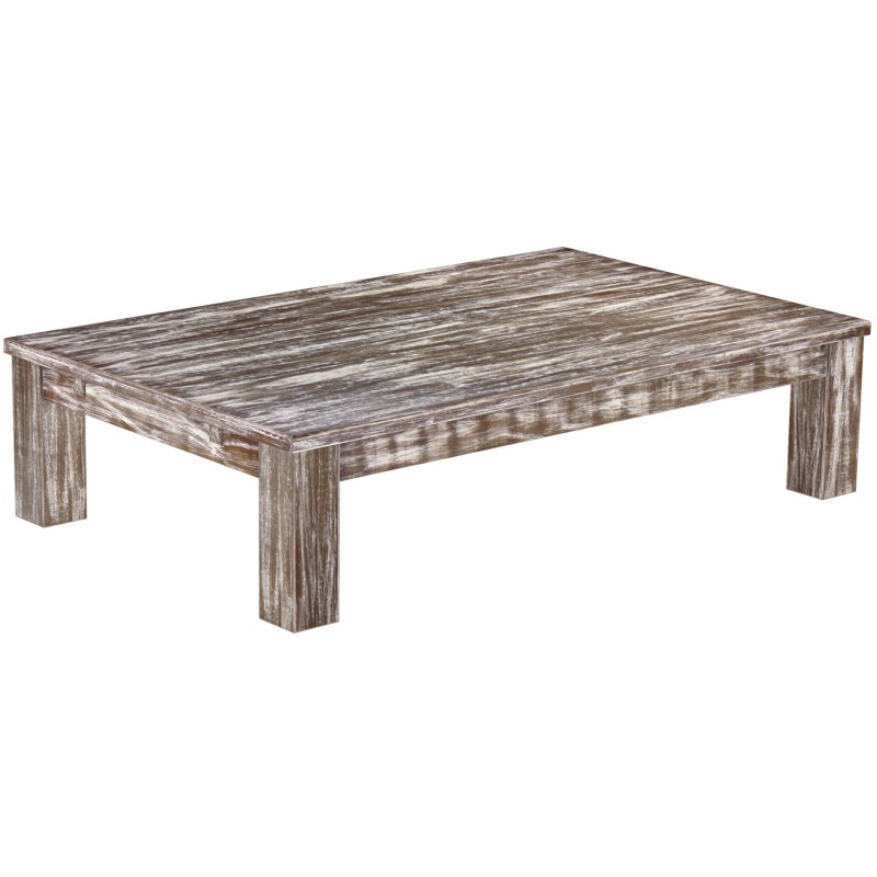 Couchtisch 160x100 Rio Classico Shabby Antik Eiche massiver Pinien Wohnzimmertisch