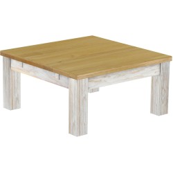 Couchtisch 80x80 Rio Classico Shabby Platte Brasil massiver Pinien Wohnzimmertisch