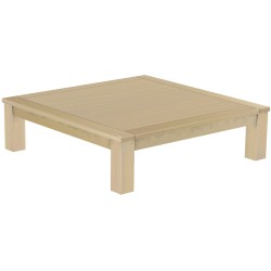 Couchtisch 140x140 Rio Classico Birke massiver Pinien Wohnzimmertisch  - Tischplatte mit Sperrholzeinlage