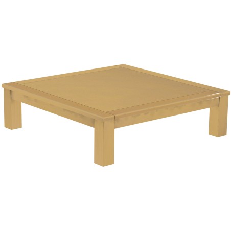 Couchtisch 140x140 Rio Classico Sand massiver Pinien Wohnzimmertisch  - Tischplatte mit Sperrholzeinlage