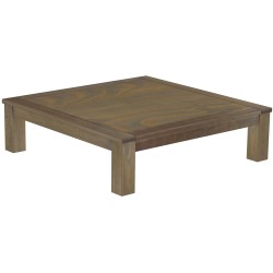 Couchtisch 140x140 Rio Classico Graphitgrau massiver Pinien Wohnzimmertisch  - Tischplatte mit Sperrholzeinlage