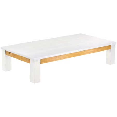 Couchtisch 180x90 Rio Classico Snow Honig massiver Pinien Wohnzimmertisch