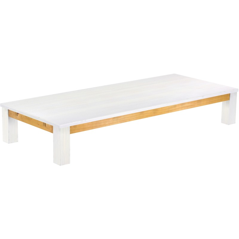 Couchtisch 240x100 Rio Classico Snow Honig massiver Pinien Wohnzimmertisch