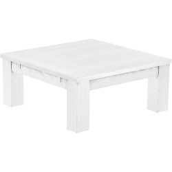 Couchtisch 90x90 Rio Classico Schneeweiss massiver Pinien Wohnzimmertisch