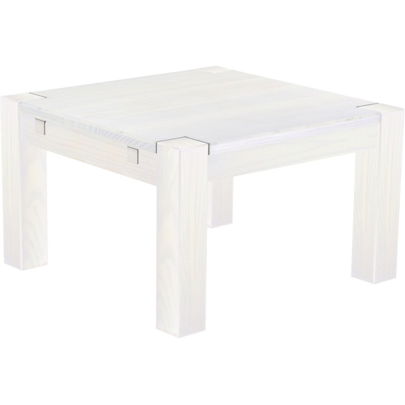 Couchtisch 73x73 Rio Kanto Pinie Weiss massiver Pinien Wohnzimmertisch