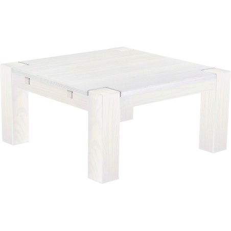 Couchtisch 90x90 Rio Kanto Pinie Weiss massiver Pinien Wohnzimmertisch