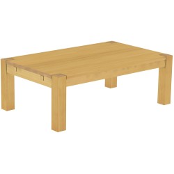 Couchtisch 130x80 Rio Kanto Eiche hell massiver Pinien Wohnzimmertisch