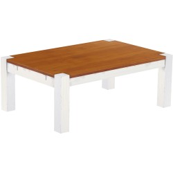 Couchtisch 120x80 Rio Kanto Kirschbaum Weiss massiver Pinien Wohnzimmertisch