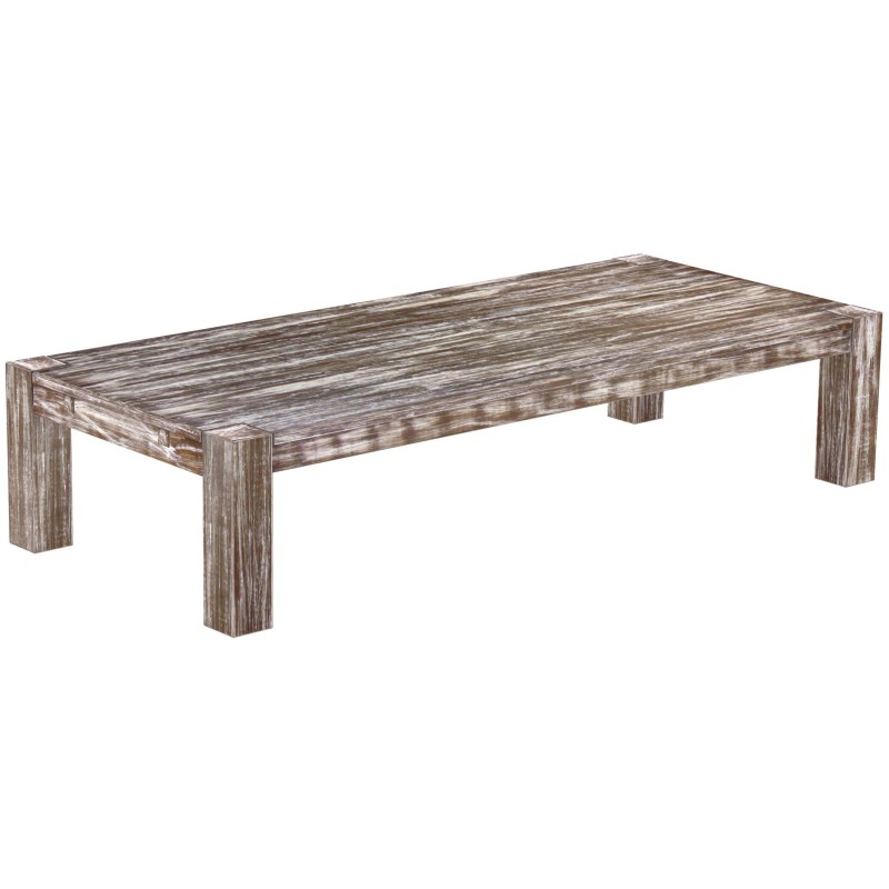 Couchtisch 208x90 Rio Kanto Shabby Antik Eiche massiver Pinien Wohnzimmertisch