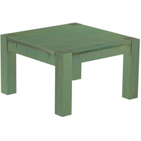 Couchtisch 73x73 Rio Kanto Bambus mintgruen massiver Pinien Wohnzimmertisch