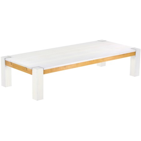 Couchtisch 208x90 Rio Kanto Snow Honig massiver Pinien Wohnzimmertisch