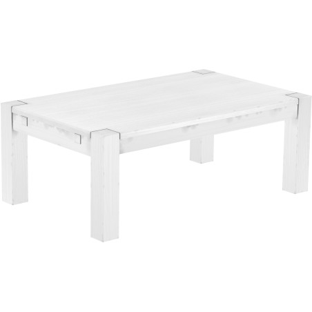 Couchtisch 120x73 Rio Kanto Schneeweiss massiver Pinien Wohnzimmertisch