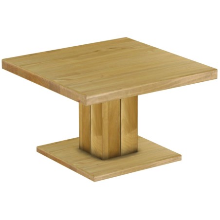 Couchtisch 80x80 Rio UNO Farbton Brasil massiver Pinien Holztisch - Säulentisch