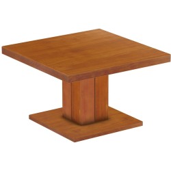 Couchtisch 80x80 Rio UNO Farbton Kirschbaum massiver Pinien Holztisch - Säulentisch