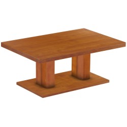 Couchtisch 120x80 Rio UNO Farbton Kirschbaum massiver Pinien Holztisch - Säulentisch