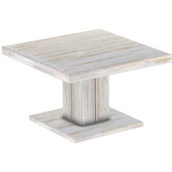 Couchtisch 80x80 Rio UNO Farbton Shabby Brasil massiver Pinien Holztisch - Säulentisch