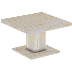 Couchtisch 80x80 Rio UNO Farbton Shabby Honig massiver Pinien Holztisch - Säulentisch