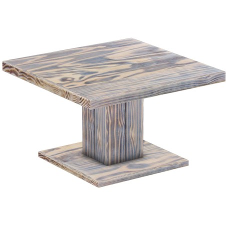 Couchtisch 80x80 Rio UNO Farbton Zebra Afrika massiver Pinien Holztisch - Säulentisch