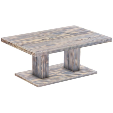 Couchtisch 120x80 Rio UNO Farbton Zebra Afrika massiver Pinien Holztisch - Säulentisch