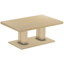 Couchtisch 120x80 Rio UNO Farbton Birke massiver Pinien Holztisch - Säulentisch