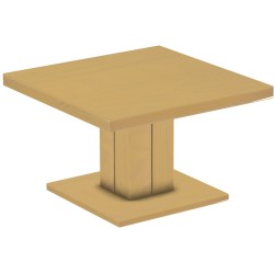 Couchtisch 80x80 Rio UNO Farbton Sand massiver Pinien Holztisch - Säulentisch