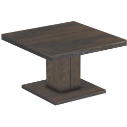 Couchtisch 80x80 Rio UNO Farbton Granitgrau massiver Pinien Holztisch - Säulentisch