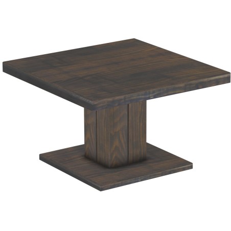 Couchtisch 80x80 Rio UNO Farbton Granitgrau massiver Pinien Holztisch - Säulentisch