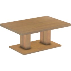 Couchtisch 120x80 Rio UNO Farbton Eiche natur massiver Pinien Holztisch - Säulentisch