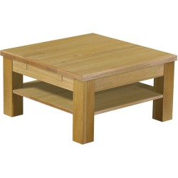 Couchtisch 73x73 Rio Classico Brasil massiver Pinien Holztisch mit Ablage