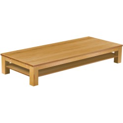 Couchtisch 240x100 Rio Classico Honig massiver Pinien Holztisch mit Ablage