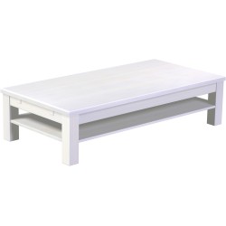 Couchtisch 160x80 Rio Classico Pinie Weiss massiver Pinien Holztisch mit Ablage