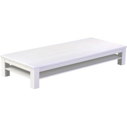 Couchtisch 240x100 Rio Classico Pinie Weiss massiver Pinien Holztisch mit Ablage