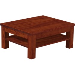 Couchtisch 90x73 Rio Classico Mahagoni massiver Pinien Holztisch mit Ablage