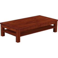 Couchtisch 160x80 Rio Classico Mahagoni massiver Pinien Holztisch mit Ablage