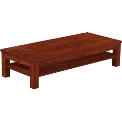 Couchtisch 170x73 Rio Classico Mahagoni massiver Pinien Holztisch mit Ablage