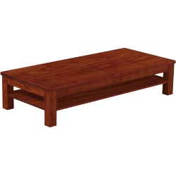 Couchtisch 180x80 Rio Classico Mahagoni massiver Pinien Holztisch mit Ablage