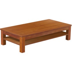 Couchtisch 160x80 Rio Classico Kirschbaum massiver Pinien Holztisch mit Ablage