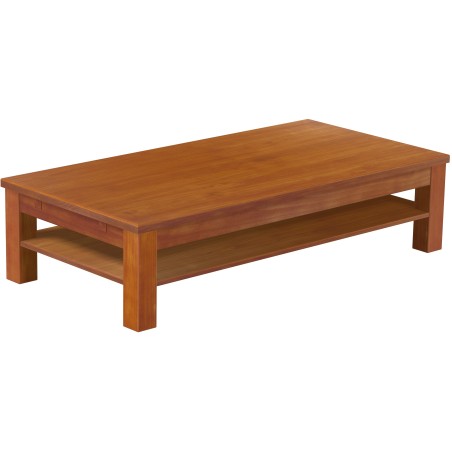 Couchtisch 160x80 Rio Classico Kirschbaum massiver Pinien Holztisch mit Ablage