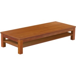 Couchtisch 200x80 Rio Classico Kirschbaum massiver Pinien Holztisch mit Ablage