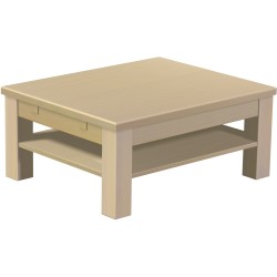 Couchtisch 90x73 Rio Classico Birke massiver Pinien Holztisch mit Ablage