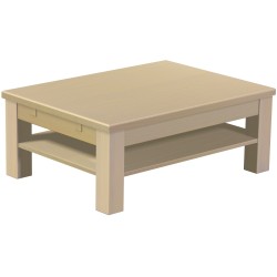 Couchtisch 100x73 Rio Classico Birke massiver Pinien Holztisch mit Ablage