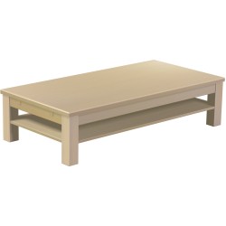 Couchtisch 160x80 Rio Classico Birke massiver Pinien Holztisch mit Ablage